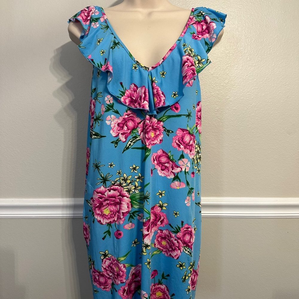 Betsey Johnson sleep shirt sleep dress with pockets loungewear mumu small NWT